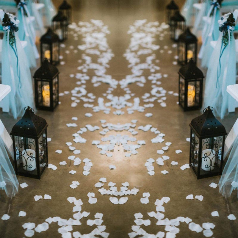 Neo LOONS 1000 Pcs Artificial Silk Rose Petals Decoration Wedding Party Color White - Image 5
